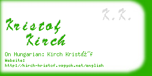 kristof kirch business card